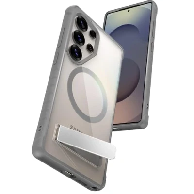 Abbildung von LONLI JIC Strong Magnetic &amp; Stand for Samsung Galaxy S25 Ultra Case [Never Yellowing] [Built in Magnets Magsafe Accessories] Adjustable Kickstand] Gray