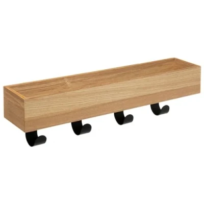 Abbildung von 5 five simply smart Holz Paste mit 4 Köpfen und leerer Tasche, Schwarz, cm