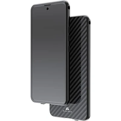 Abbildung von Black Rock Hülle Carbon 360 Grad Glass Case Passend für Samsung Galaxy A53 5G I Handyhülle, Magnet Verschluss, Cover Set (Schwarz mit Rückseite)
