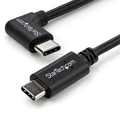 Abbildung von StarTech.com USB C Kabel rechtsgewinkelt St/St 1m 2.0 Typ 90 grad auf Ladekabel