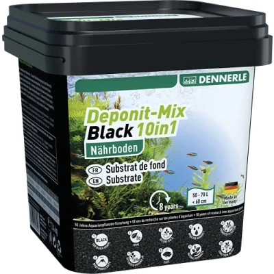 Abbildung von Dennerle Aquarien Substrat Deponit Mix Black 10in1 2,4kg