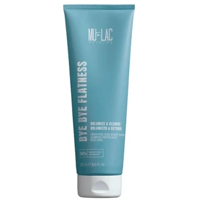Abbildung von MULAC BYE FLATNESS stärkendes und volumengebendes Shampoo für feines Haar mit pflanzlichen Schaumstoffen, 250 ml