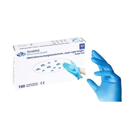 Abbildung von Seramed Nitrilhandschuhe Gr. L Blau 100 St