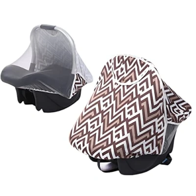 Abbildung von 2 in1 Universal Sonnenverdeck für Babyschale Sonnendach mit Insektenschutz UPF 50+ UV Schutz Verdeck Maxi Cosi Cabrio/CabrioFix/Pebble/Citi Sonnenschutz