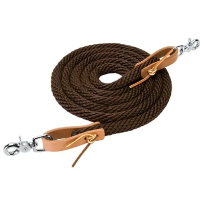Abbildung von Weaver Leather Poly Roper Zügel, braun, 0,95 cm x 2,4 m