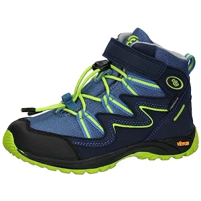Abbildung von Brütting Atlanta Hikingschuh für Kinder, Größe: 37, Marine blau lemon Nylon