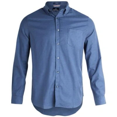 Abbildung von Ben Sherman Herren Button Down Hemd Klassische Passform Langarm Casual Dress Shirt für Männer (S XL), Dunkelblau, Mittel
