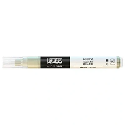 Abbildung von Liquitex 4620436 Professional Paint Marker, Acrylmarker mit hochpigmentierte Acrylfarbe auf Wasserbasis für den Innenbereich &amp; Außenbereich, feine Spitze Pergament