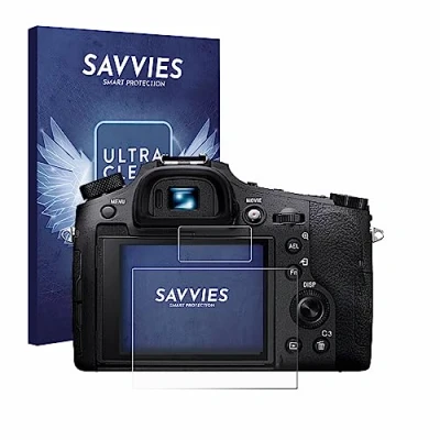Abbildung von Savvies 18 Stück Schutzfolie für Sony Cyber Shot DSC RX10 IV Displayschutz Folie Ultra Transparent