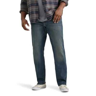 Abbildung von Lee Herren Big &amp; Tall Extreme Motion Relaxed Straight Jeans, Maverick, 52W / 29L