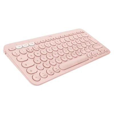 Abbildung von Logitech K380 Multi Device Bluetooth Tastatur für Mac, Französisches QWERTY Layout Rosa 920 010404
