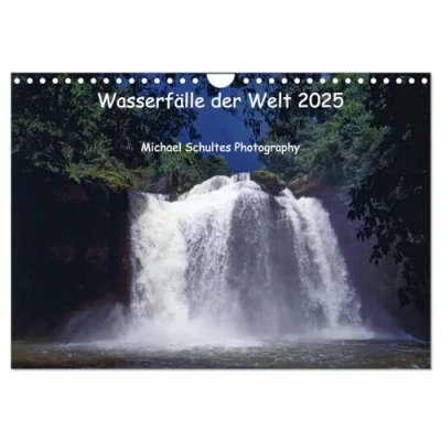 Abbildung von Wasserfälle der Welt 2025 (Wandkalender DIN A4 quer), CALVENDO Monatskalender