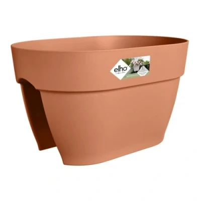 Abbildung von elho Vibia Campana Flower Bridge 40 Übertopf für Balkon &amp; Außen Ø 39.0 x H 22.0 cm Braun/Terra