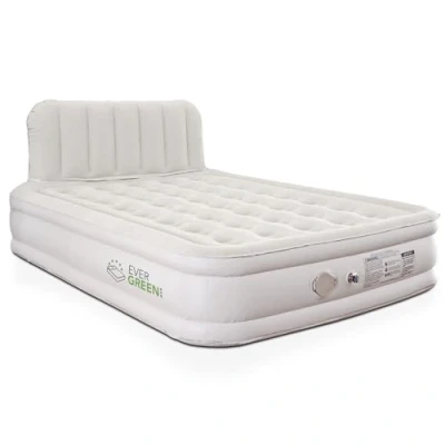 Abbildung von EVERGREENWEB Luftmatratze Selbstaufblasend mit Rückenlehne 2 Personen, Luftbett Integrierter Elektrischer Luftpumpe, Aufblasbare Matratze Bett Outdoor/Indoor für Camping, Gästebett 203x152x40 cm