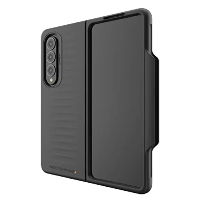 Abbildung von Samsung Galaxy Z Fold 4 Hülle Kunststoff Gear4 Hard Case/Backcover Handyhülle Schwarz Shockproof/Stoßfest