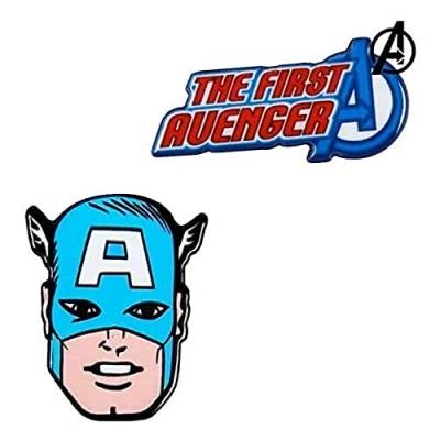 Abbildung von Cerdá Unisex Kinder 2600000554 Pin Metal Avengers Captain America, Mehrfarbig