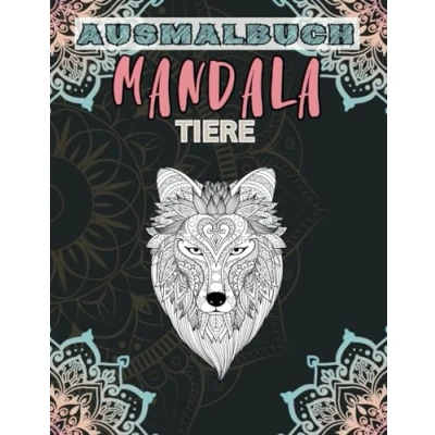 Abbildung von Ausmalbuch Mandala Tiere: Malbuch, Ausmalbuch, Mandalas, Tiermotive, einseitig bedruckt