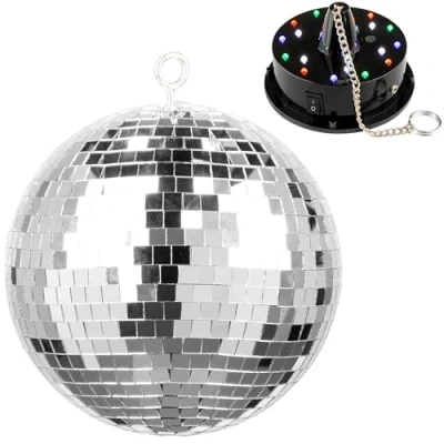 Abbildung von BeamZ Discokugel 20 cm mit Motor und LED Lichtern