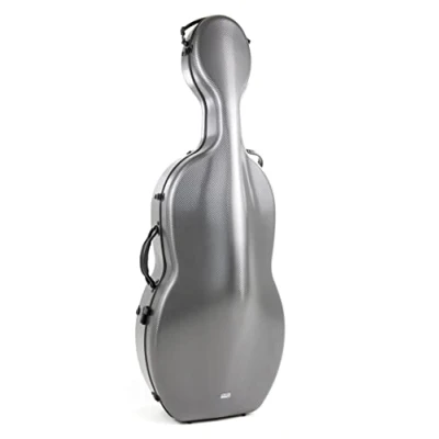 Abbildung von GEWA Celloetui Polycarbonat 4.6 Größe 4/4, grau, mit Rucksackgurt und Rollen (Rolly)