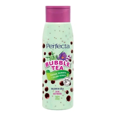 Abbildung von Perfecta Bubble Tea Bodylotion Starke Ernährung Safran, Rosmarin + Grüner Tee