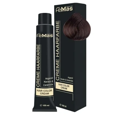 Abbildung von FemMas Premium Haarfarbe Hair Color Cream 100ml Hellbraun Gold 5.3
