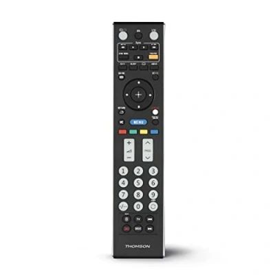 Abbildung von Thomson Ersatz Fernbedienung für Sony TVs (sofort einsatzbereit, lernfähig, Simple Mode, leuchtende Tasten, Infrarot) IR Remote Control schwarz