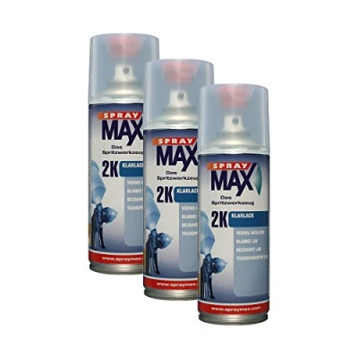 Abbildung von 3X Kwasny SprayMax 2K Klarlack Härter Sprühdose Spray 400ml 680061