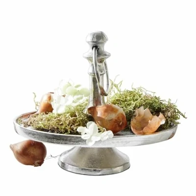 Abbildung von Mirabeau Etagere Melisique silber, Aluminiumguss