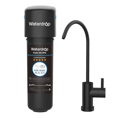 Abbildung von Waterdrop 10UB Untertisch Wasserfiltersystem mit Dediziertem Wasserhahn, NSF/ANSI 42 Zertifiziert, 30.000 Liter Wasserfilter Trinkwasser, Reduzieren 99,99% Blei, Chlor, Schlechten Geschmack