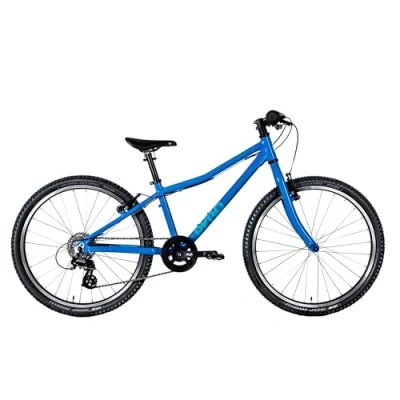 Abbildung von TechniBike PYRO TWENTYFOUR Superleichtes 24 Zoll Kinderfahrrad für Mädchen und Jungen (MTB Lenker, Shimano 8 Gang Kettenschaltung, V Brakes, Alu Laufräder, ergonomischer Velo Sattel, 8,5 kg)