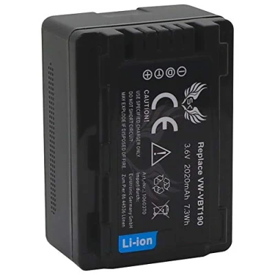 Abbildung von SK Akku Ersatz für Panasonic VW VBT190 E K 2020mAh VBT380 VBK180 VBK360 HC V777 VXF999 HDC SD90 TM90