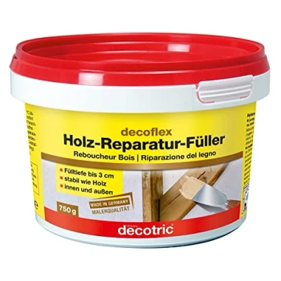 Abbildung von decotric® Spachtelmasse Decotric Decoflex Holz Reparaturfüller 750 g