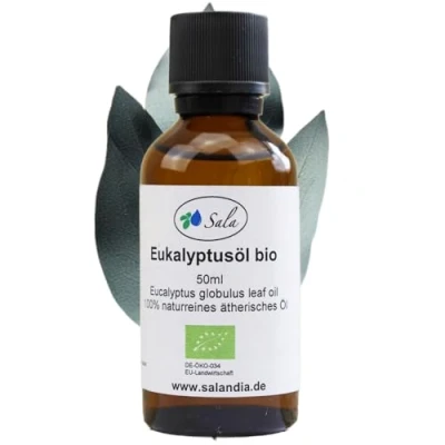 Abbildung von Sala Eukalyptusöl Globulus Aroma ätherisches Öl BIO zum Verzehr 100% naturrein 50 ml
