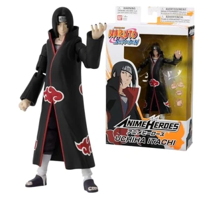 Abbildung von Bandai Anime Heroes Naruto Shippuden Figur 17 cm Itachi Uchiwa Offizielle Lizenz Gelenkfigur 36902