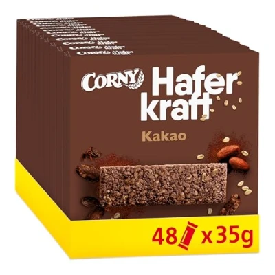 Abbildung von Haferriegel Corny Haferkraft Kakao, Vollkorn &amp; Vegan, 48x35g