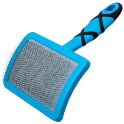 Abbildung von Groom Professional Curved Soft Slicker Pet Grooming Brush, Excellence in Animal Grooming, Graded Perfect for Everyday and Coats, Large
