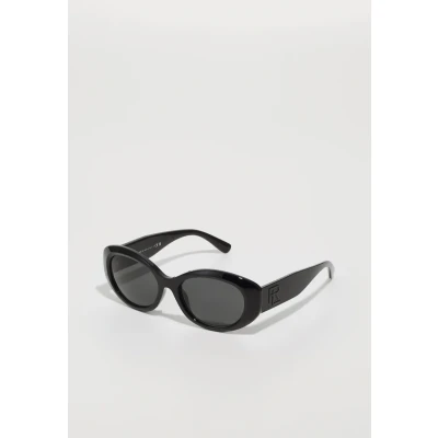 Abbildung von Ralph Lauren Damen RL8232U 500187 Gläser SONNENBRILLEN Injiziert Schwarz Grau Rund Normal