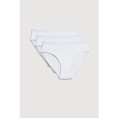 Abbildung von YSABEL MORA Midislip &quot;BASIC COLLECTION COTTON WITH LACE&quot;, (3er Pack), mit bedecktem Schnitt und feiner Spitze