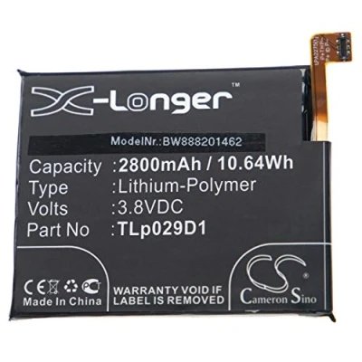 Abbildung von vhbw 1x Akku kompatibel mit Alcatel One Touch OT 5086D Handy Smartphone Telefon (2800 mAh, 3,8 V, Li Polymer)