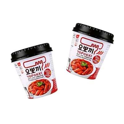 Abbildung von Yopokki Doppelpack scharfe Reiskuchen im Becher Spicy Rice Cake Cup 2x 140g koreanische OG ASIA