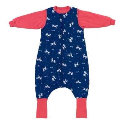 Abbildung von schlummersack Baby Schlafsack mit Füßen ganzjährig 2.5 Tog 80 cm Pferde Beinen und verlängerten Bündchen für eine Körpergröße von 90cm Ganzjahres Arm