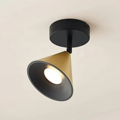 Abbildung von Lucande Kartio Deckenlampe, 1 fl.,neigbar, messing