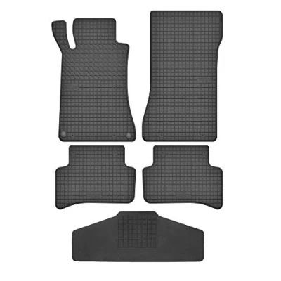 Abbildung von Fußmatten Vorne, Hinten + Tunnel Matte 5er Set für Mercedes Benz C Klasse S W CL 203 2000 2007 Gummi Gummimatten