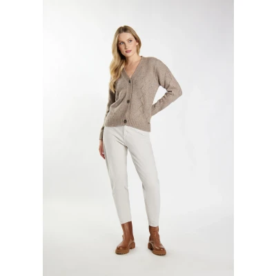 Abbildung von Dreimaster Incus Strickjacke, Damen, Größe: 38, Schlamm melange