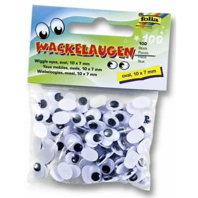 Abbildung von folia Wackelaugen weiß