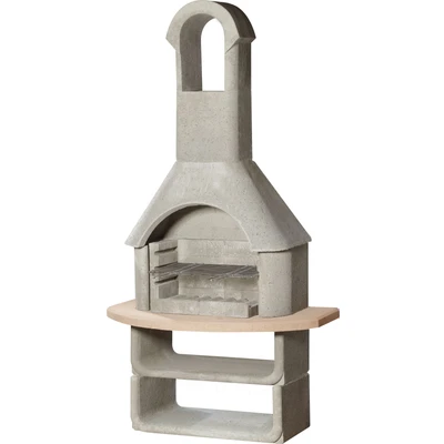 Abbildung von Buschbeck Grillkamin Las Palmas, stabiler Beton Kamin mit Grillrost, BxTxH: 110x65x206 cm