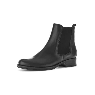 Abbildung von Gabor Damen Chelsea Boots, Frauen Stiefeletten,Wechselfußbett,uebergangsschuhe,uebergangsstiefel,Schlupfstiefel,flach,schwarz,38 EU / 5 UK