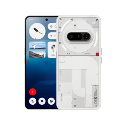 Abbildung von Nothing Phone (3a) 256 GB Handy mit 32 MP Frontkamera, 30 facher Ultra Zoom, 50 W Schnellladefunktion und 6,77 Zoll Flexibles FHD+ AMOLED Display Weiß