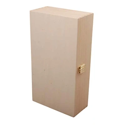 Abbildung von MYBOXES Holzbox natur mit Schnalle, kann auch als Weinkiste verwendet werden