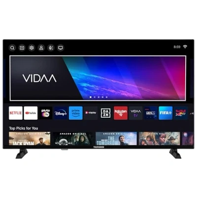 Abbildung von Telefunken QLED Fernseher 40 Zoll Smart TV VIDAA QF40VP750S Full HD Fernseher, HDR mit integriertem Triple Tuner, LED schwarz